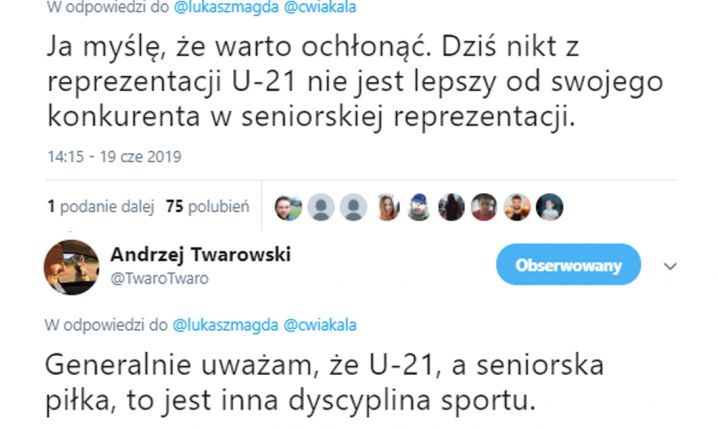 Ciekawa opinia Andrzeja Twarowskiego nt. kadry U21! :D